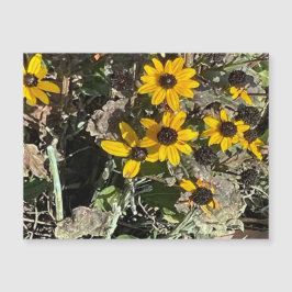 Gelbe Blume Magnetkarte