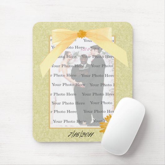 Gelbe Blume Mauspad (Mit Mouse)