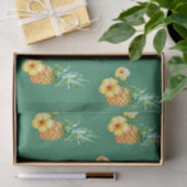 Gelbe Blume mit Ananas Seidenpapier (Geschenk)