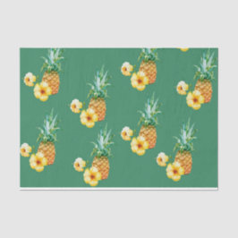 Gelbe Blume mit Ananas Seidenpapier