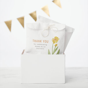 Gelbe Blume mit Bud Baby Dusche Geschenktütchen