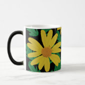 Gelbe Blume mit grünen Blätter Tasse (Links)