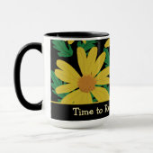 Gelbe Blume mit grünen Blätter Tasse (Links)