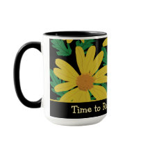 Gelbe Blume mit grünen Blätter