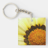 Gelbe Blume Mitte Schlüsselanhänger (Vorderseite)