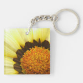 Gelbe Blume Mitte Schlüsselanhänger (Rückseite)