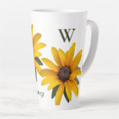 Gelbe Blume Moderne einfache Schwarze Mit Augen Su Milchtasse (Rechte Ecke)