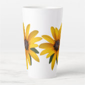 Gelbe Blume Moderne einfache Schwarze Mit Augen Su Milchtasse (Vorderseite)