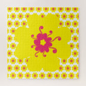 Gelbe Blume Muster frustrierend Puzzle (Horizontal)