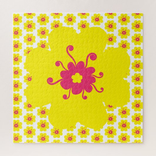 Gelbe Blume Muster frustrierend Puzzle (Vertikal)