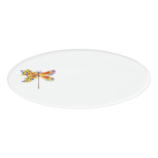 Gelbe Blume Namenschild (Vorderseite)