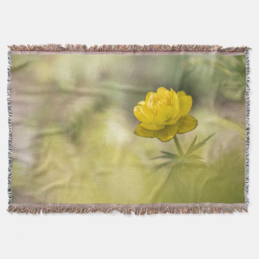 Gelbe Blume Natur Foto Decke (Vorderseite)
