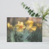 Gelbe Blume Naturfotokarte (Stehend Vorderseite)