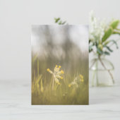 Gelbe Blume Naturfotokarte (Stehend Vorderseite)