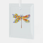 Gelbe Blume Ornament Aus Glas (Vorderseite links)