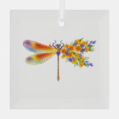 Gelbe Blume Ornament Aus Glas (Rückseite)