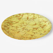 Gelbe Blume Pappteller (Schrägansicht)