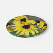 Gelbe Blume Pappteller (Schrägansicht)