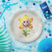 Gelbe Blume Pappteller (Party)
