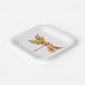 Gelbe Blume Pappteller (Gewinkelt)