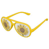 Gelbe Blume Partybrille (Schrägansicht)