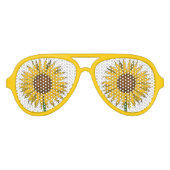 Gelbe Blume Partybrille (Vorderseite)