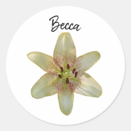 Gelbe Blume Personalisiert Runder Aufkleber