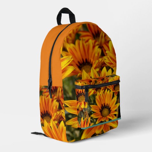 Gelbe Blume Pflanze Lover Bedruckter Rucksack (Rückseitige Ecke links)