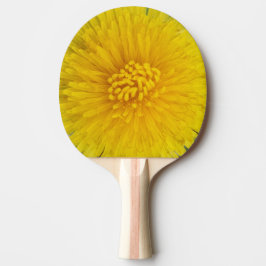 Gelbe Blume Ping Pong Paddle, roter Gummi hinten Tischtennis Schläger