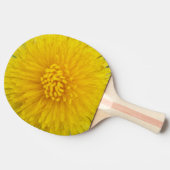 Gelbe Blume Ping Pong Paddle, roter Gummi hinten Tischtennis Schläger (Seitenansicht)