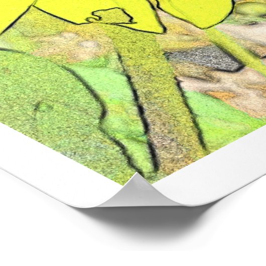 Gelbe Blume Poster (Ecke)