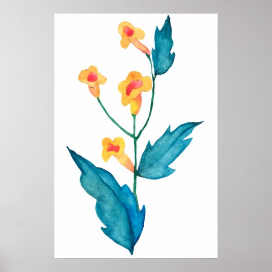 Gelbe Blume Poster (Vorne)