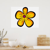 Gelbe Blume Poster (Küche)