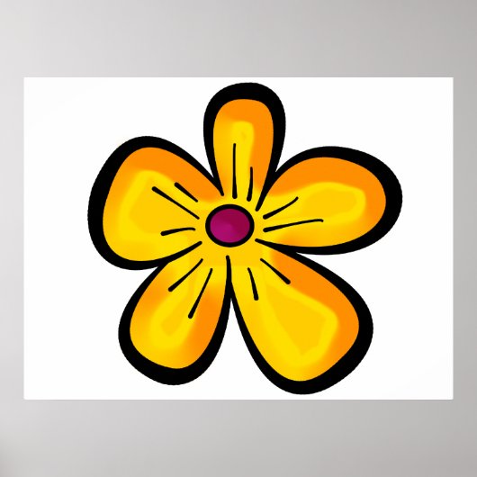 Gelbe Blume Poster (Vorne)
