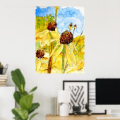 Gelbe Blume Poster (Heimbüro)