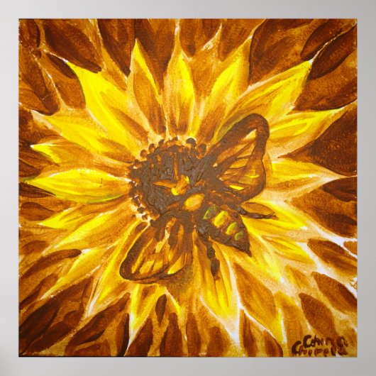 Gelbe Blume Poster (Vorne)