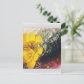 Gelbe Blume Postkarte (Stehend Vorderseite)