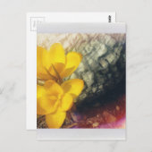 Gelbe Blume Postkarte (Vorne/Hinten)