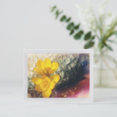 Gelbe Blume Postkarte (Stehend Vorderseite)