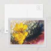 Gelbe Blume Postkarte (Vorne/Hinten)
