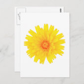 Gelbe Blume Postkarte (Vorne/Hinten)
