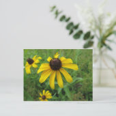 Gelbe Blume Postkarte (Stehend Vorderseite)