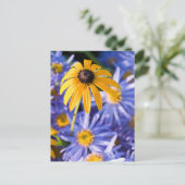 Gelbe Blume Postkarte (Stehend Vorderseite)