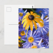 Gelbe Blume Postkarte (Vorne/Hinten)