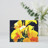 Gelbe Blume Postkarte (Stehend Vorderseite)