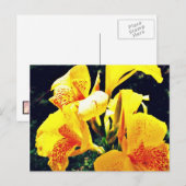 Gelbe Blume Postkarte (Vorne/Hinten)