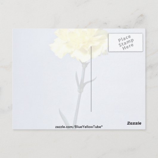 Gelbe Blume Postkarte (Rückseite)