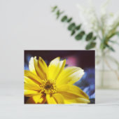Gelbe Blume Postkarte (Stehend Vorderseite)