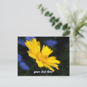 Gelbe Blume Postkarte (Stehend Vorderseite)