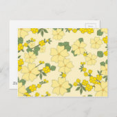 gelbe Blume Postkarte (Vorne/Hinten)